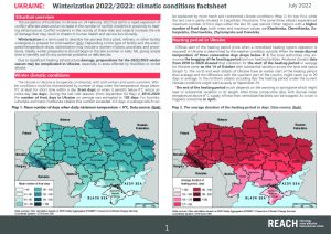 REACH Ukraine Winterization 2022/2023: climatic conditions (July 2022)