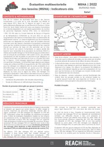 Factsheet MSNA pour la région du Sahel