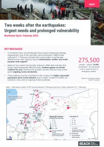 REACH NW Syria Brief - Two weeks after the earthquakes