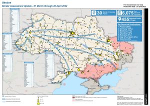 Ukraine Border Crossing Update Map (1 March – 20 Apr 2022)
