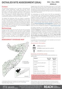Detailed Site Assessment (DSA) National Factsheet, June 2022, Somalia