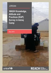REACH Jordan UNICEF Azraq WASH KAP 2019 report