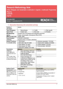 REACH Uganda Livelihoods Programme Mapping ToR (External - November 2022)