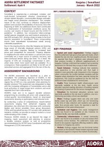 AGORA Somaliland - Settlement factsheet with maps Ayah 4. (March 2022)