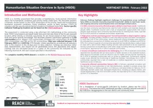 Humanitarian Situation Overview in Northeast Syria – February 2022