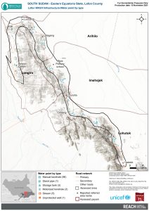REACH SSD Map WASH Infrastructures lafon County WaterPoint By types November2021 A3