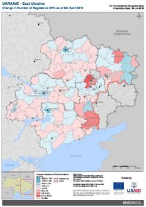 UKR Map East Ukraine Change Of Registered IDPs 05 APR 2019 A4