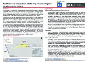 REACH_Situation Overview_Ba'aj and Surrounding Areas_Rapid Overview of Areas of Return (ROAR)_April 2018
