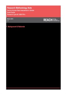 REACH_SSD_Methodology Note_Garbek Assessment_March 2018