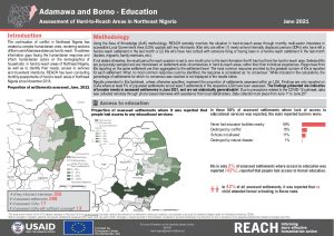 Humanitarian Situation Monitoring in Northeast Nigeria: Education Factsheet, June 2021