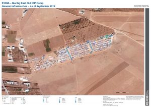 Menbij East Old Camp Infrastructure Map A0, Northeast Syria – September 2019