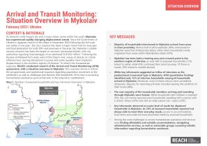 REACH Ukraine Arrival and Transit Monitoring Situation Overview in Mykolaiv (Round 6, February 2023)