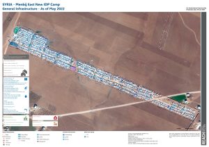 Menbij East New Camp Infrastructure Map, Northeast Syria - May 2022