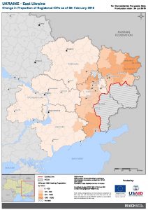 UKR Map East Ukraine Proportion Of Registered IDPs 05 FEB 2019 A4