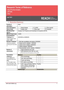 REACH Libya Poverty Analysis, Terms of Reference (April 2023)