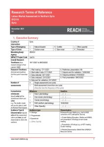 REACH Syria Labour Market Assessment ToR November 2021