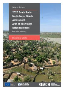 2020 South Sudan Area of Knowledge-Neighbourhoods MSNA Executive Summary