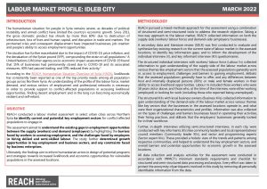 REACH Syria Labour Market Assessment in Idleb City - March 2022