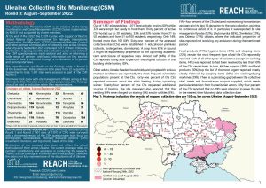 REACH Ukraine IDP Collective Site Monitoring Round 3 General Factsheet (August-September 2022)
