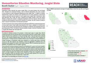 Humanitarian Situation Monitoring of hard-to-reach settlements in Jonglei State, April - August 2021