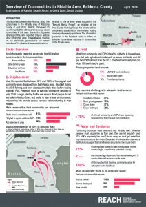 SSD_Factsheet_Overview of Communities in the Nhialdu Area, Rubkona, Unity State_April 2016