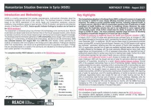 Humanitarian Situation Overview in Northeast Syria – August 2021