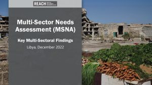 Libya 2022 Multi-Sector Needs Assessment (MSNA), Key findings presentation