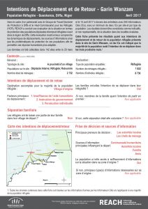 NER_Factsheet_Evaluation Protection, Intentions de Déplacement et de Retour, Garin Wanzam, Réfugiés_Avril 2017