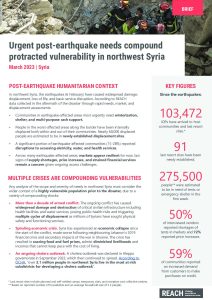 REACH NW Syria Brief - Earthquake Situation Update