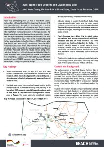SSD_Brief_Aweil North County Food Security and Livelihoods_December 2018