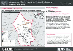 REACH South Sudan - Socioeconomic, Climatic Hazards, and Community Infrastructure County Profile, Rubkona, September 2022