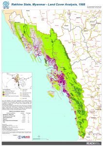 Rakhine State, Myanmar - Land Cover Analysis, 1988
