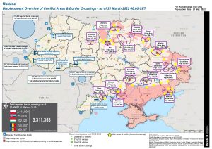 Ukraine Displacement Overview Map (as of 21 Mar 2022)