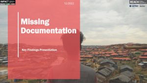 IRQ2212 - Iraq 2022 Civil Documentation Assessment - Key Findings Presentation