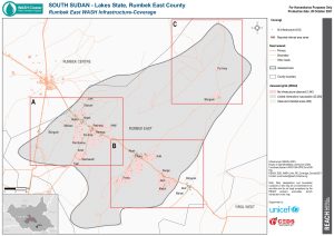 REACH SSD WASH Infrastructure Coverage Map, Rumbek East