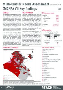 Multi-Cluster Needs Assessment (MCNA) VII Key Findings Factsheets, Iraq - December 2019
