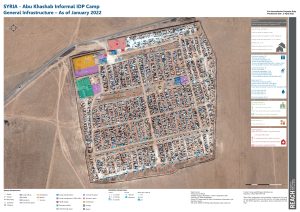 Abu Khashab Camp Infrastructure Map A0, Northeast Syria - February 2022