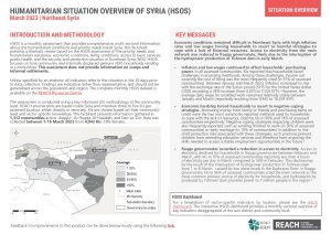 Humanitarian Situation Overview in Northeast Syria – March 2023