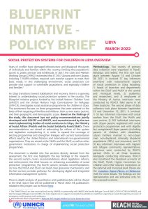 Social protection systems for children in Libya: Policy brief, March 2022
