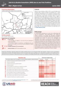 REACH Mali Suivi de la situation humanitaire dans la zone frontalière, Région de Gao, Fiche d’information (5-28 janvier 2022)