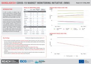 COVID-19 Market Monitoring Initiative (MMI) factsheet, Cox's Bazar, Bangladesh - Round 2 (6-12 May 2020)