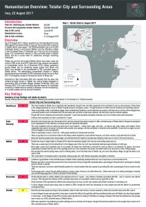 IRQ_Humanitarian Overview_Telafar District and Surrounding Areas_August 2017
