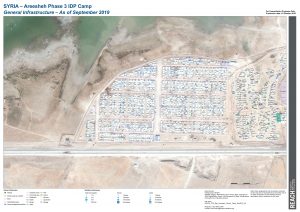 Areesheh Phase 3 Camp Infrastructure Map A0, Northeast Syria – Septemeber 2019