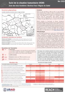 Suivi de la situation humanitaire dans la région du Sahel, Burkina Faso (Mai 2022)