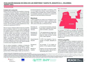 Evaluación Basada en Área (EBA) Los Mártires y Santa Fe, Bogotá D.C., Colombia. Agosto, 2021