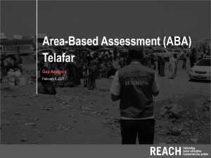 Gap analysis presentation for an area-based assessement (ABA) in Telafar, Iraq - February 2021