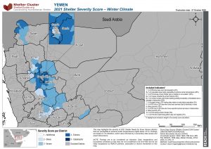 YEM - MAP - 2021 Shelter Severity Score: Winter Climate