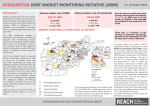 Joint Market Monitoring Initiative (JMMI) in Afghanistan, Factsheet – August2022