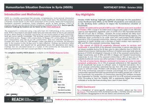 Humanitarian Situation Overview in Northeast Syria – October 2021