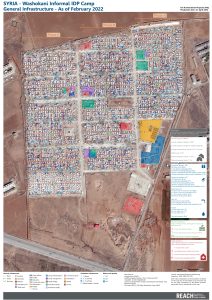 Washokani Camp Infrastructure Map A0, Northeast Syria - February 2022